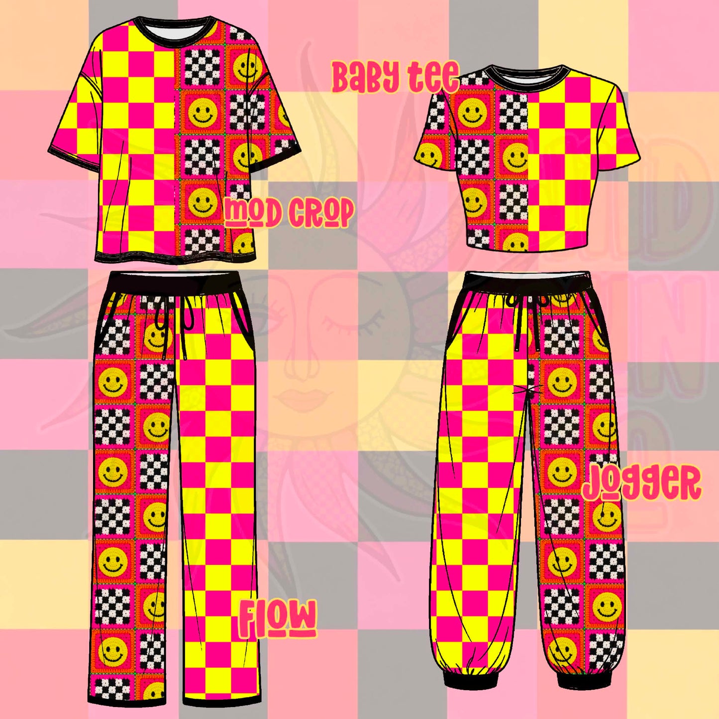 Crochet Vibes + Checks Split Set