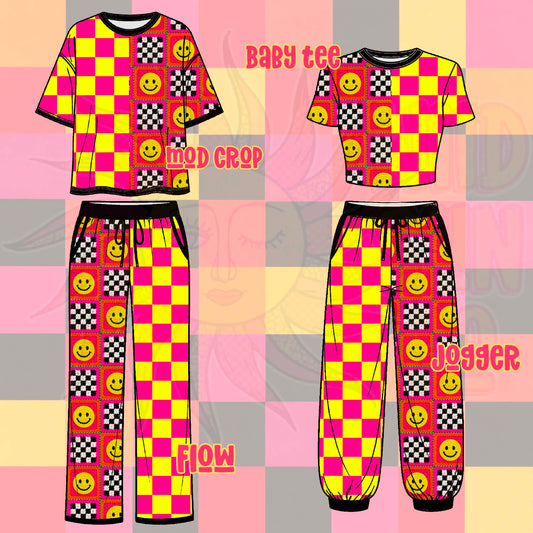 Crochet Vibes + Checks Split Set