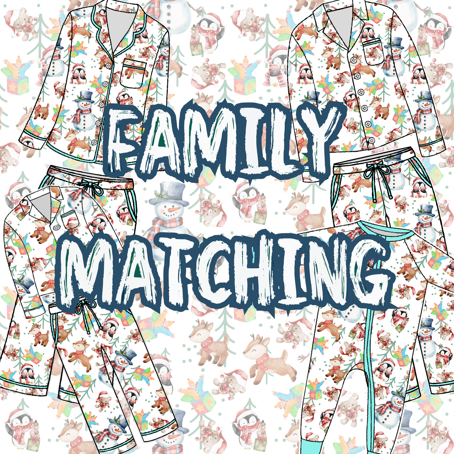 White Christmas Family Matching