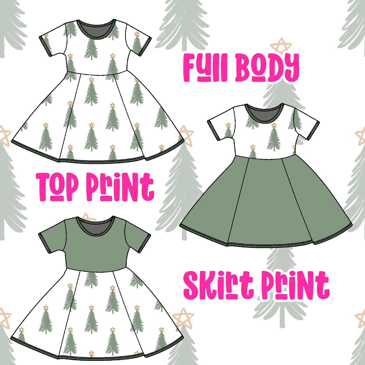 Christmas Tree Dresses + Rompers