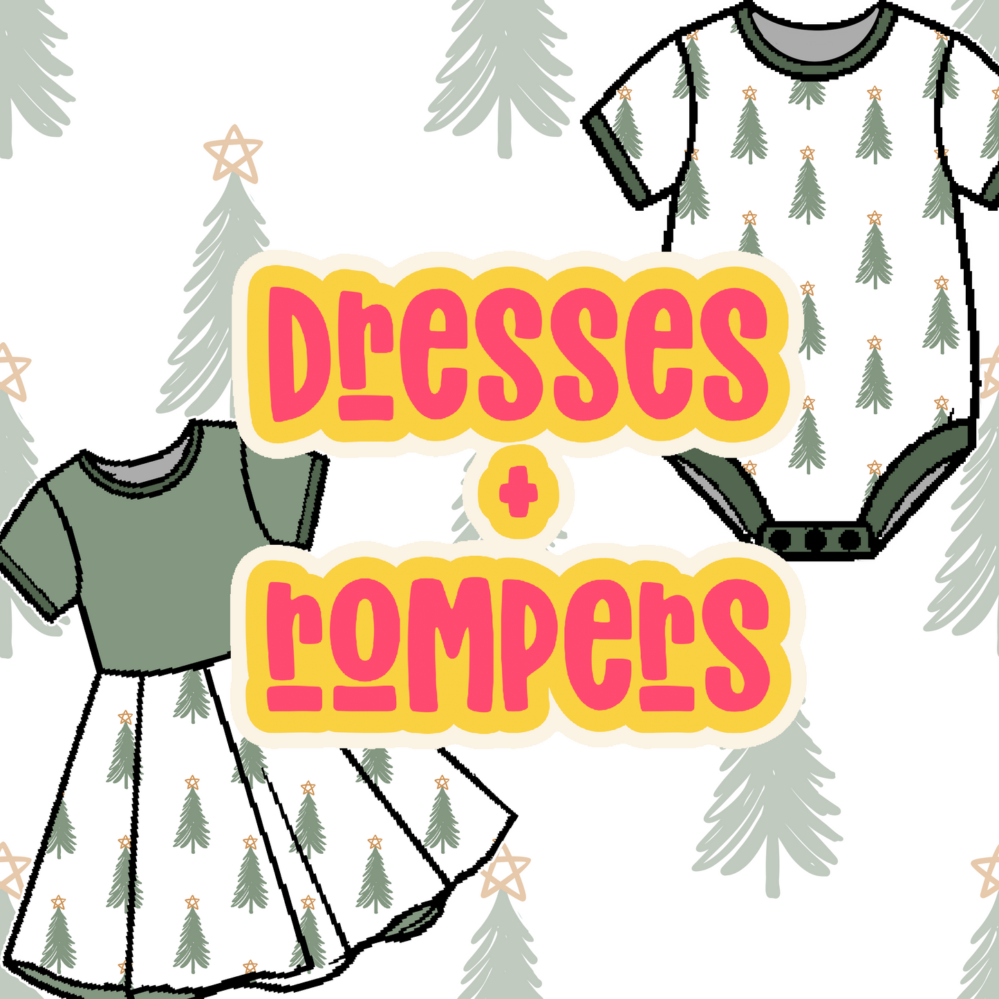 Christmas Tree Dresses + Rompers