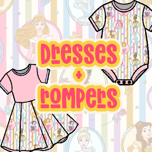 Princesses Dresses + Rompers