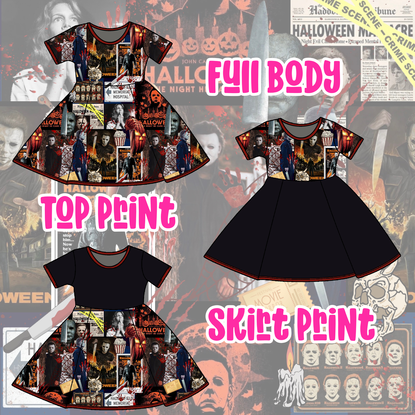 Halloween Horror Dresses + Rompers