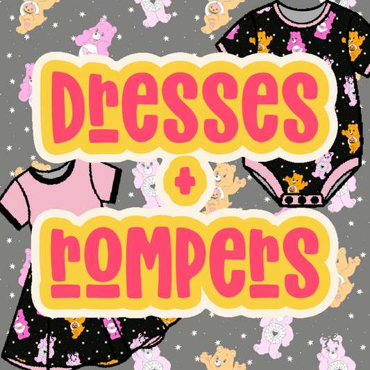 SPOOKY BEAR DRESSES + ROMPERS