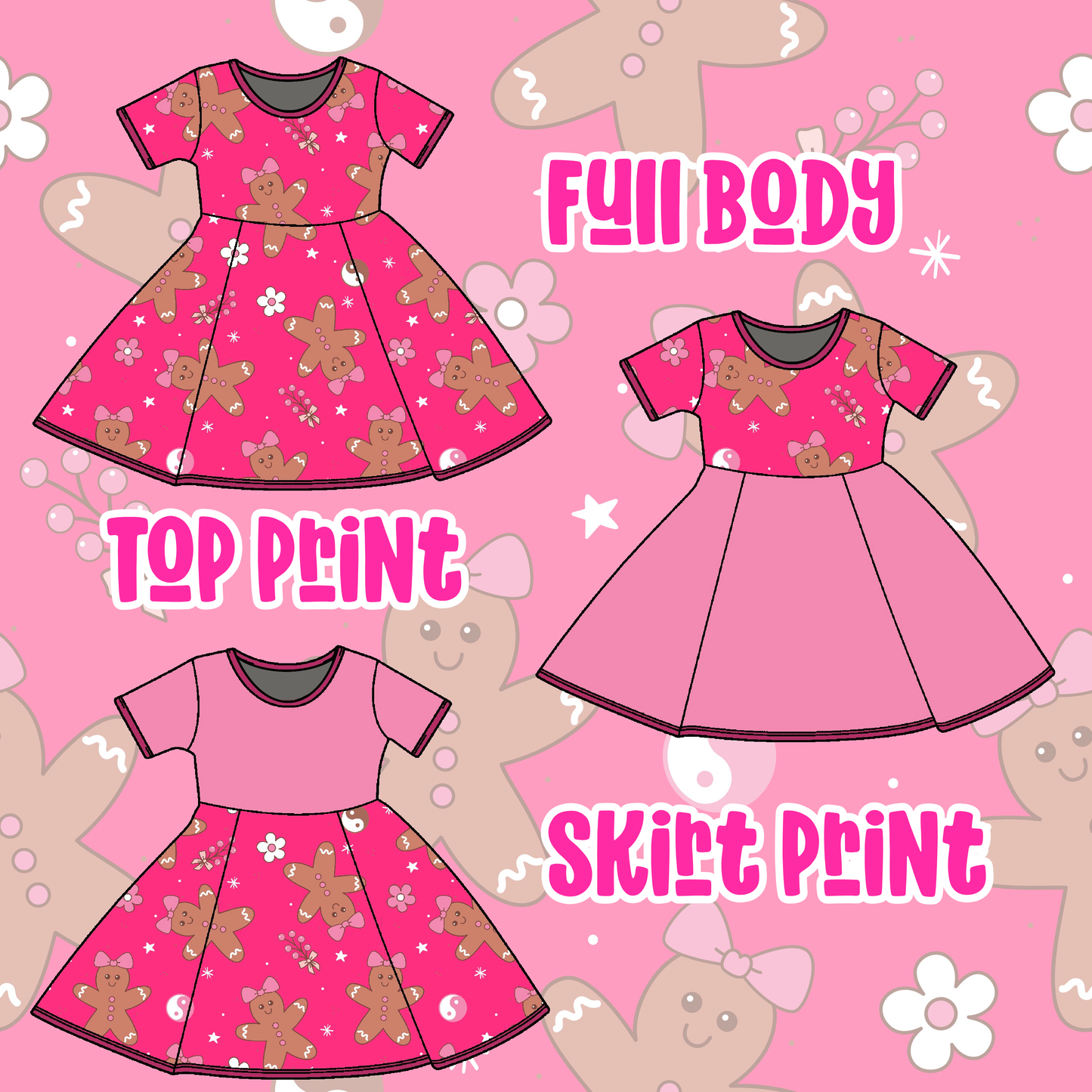 Pink Gingy Dresses + Rompers