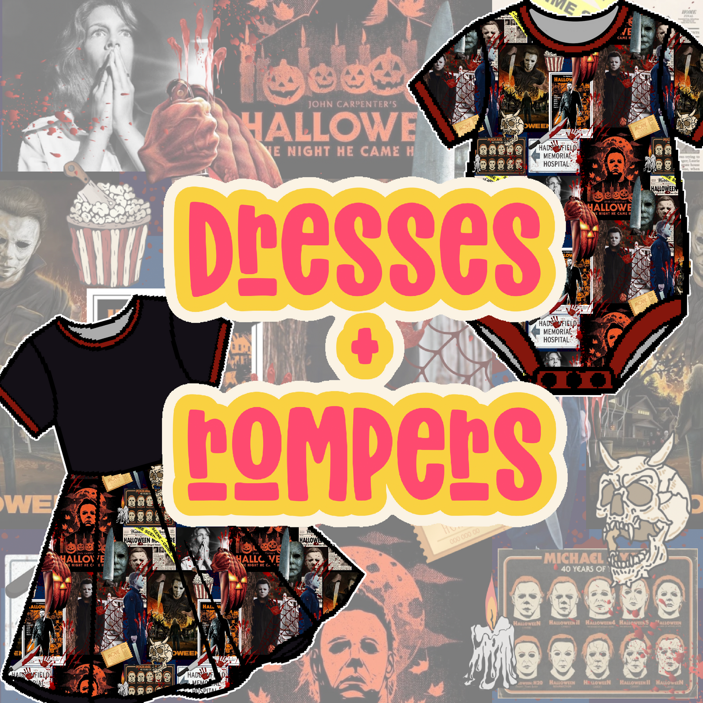 Halloween Horror Dresses + Rompers