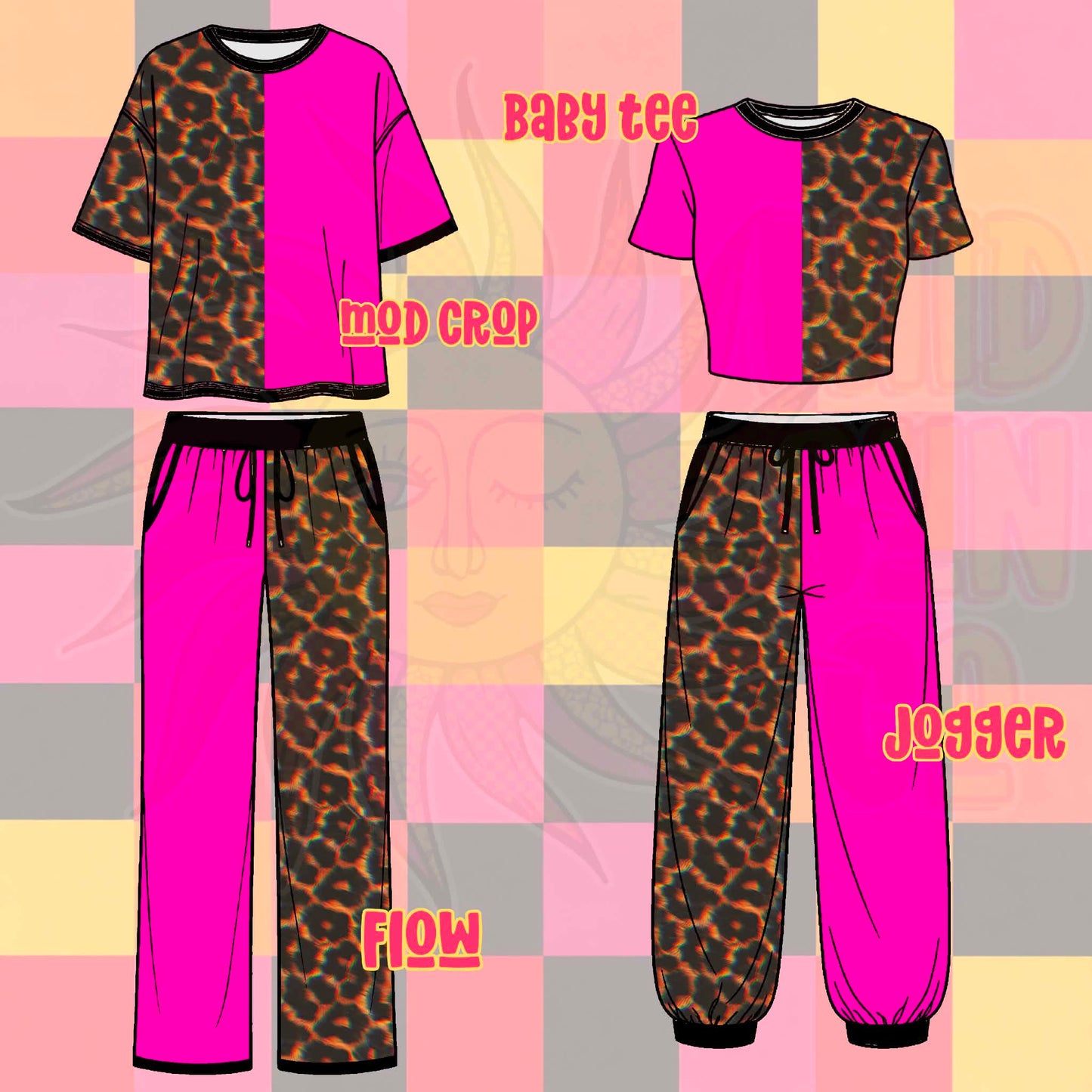Girly Leopard Split Set