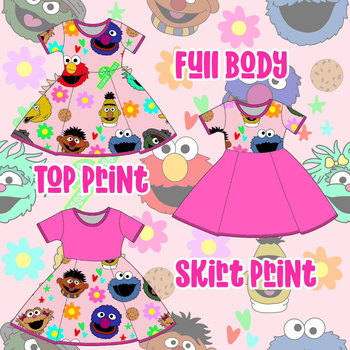 Pink Street Pals Dresses + Rompers