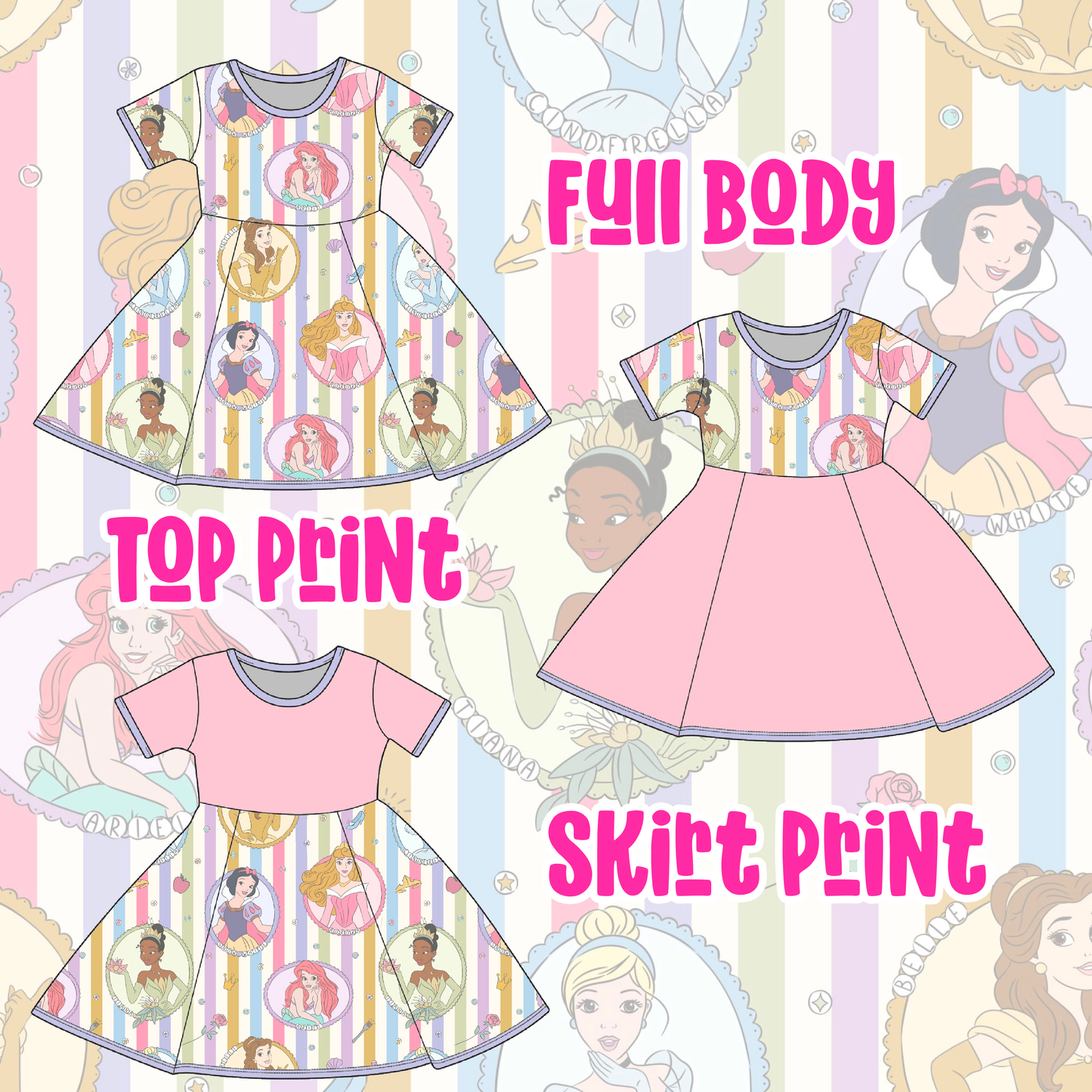 Princesses Dresses + Rompers