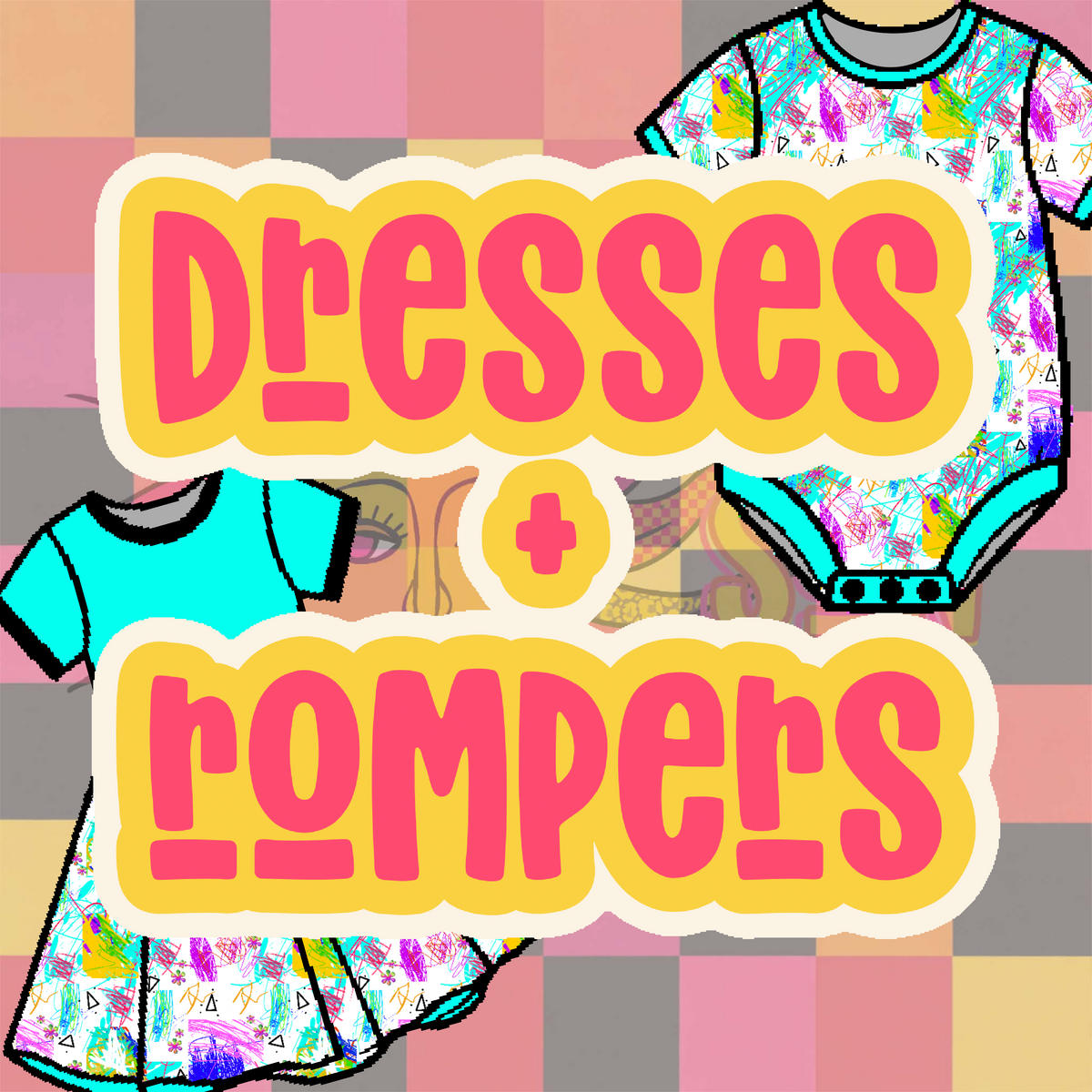 TODDLER DOODLES DRESSES+ ROMPERS