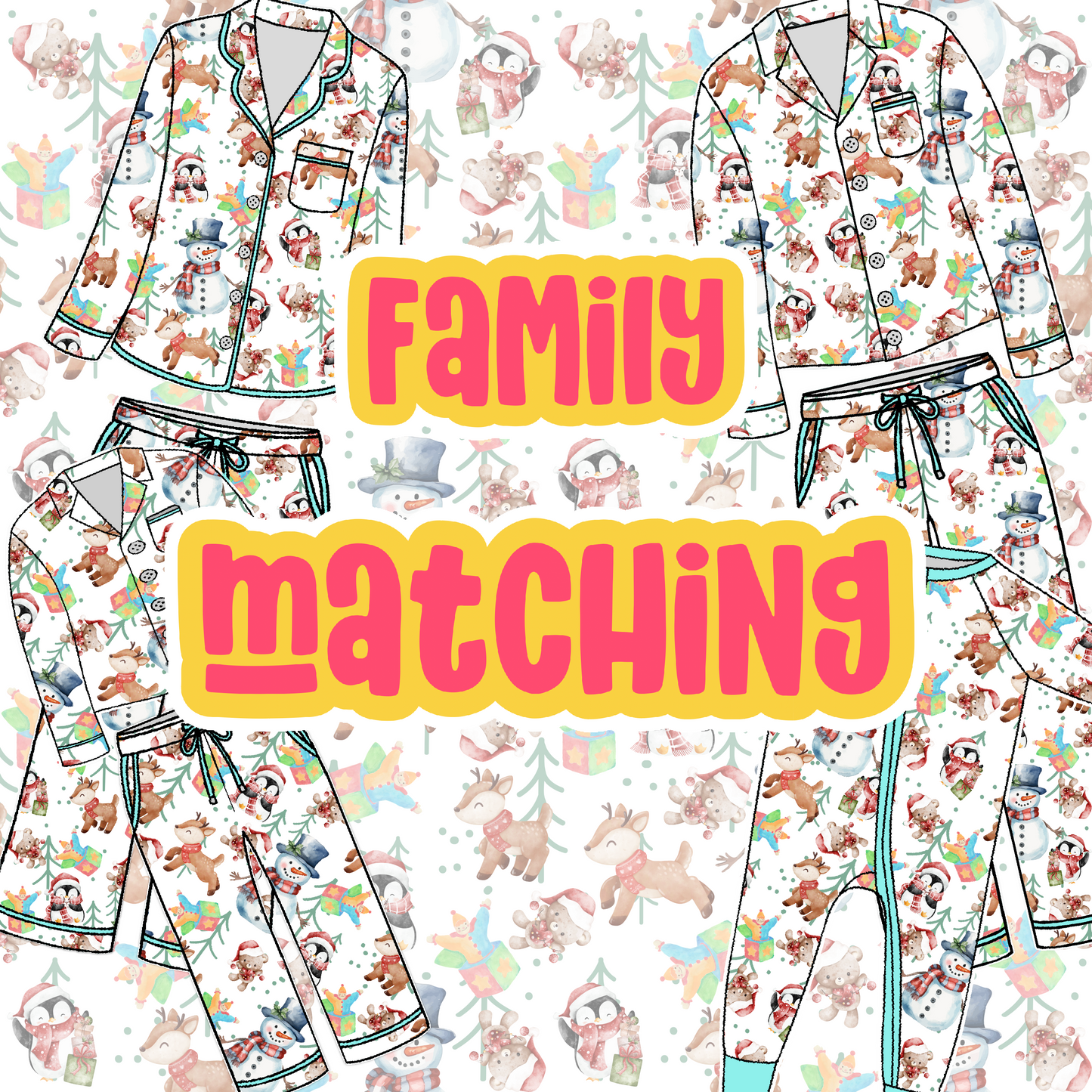 White Christmas Family Matching