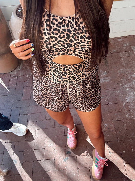 Leopard Runsie Romper - 1X