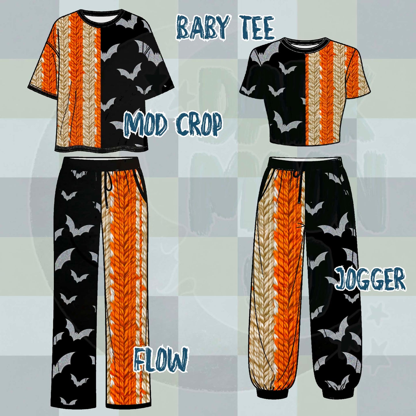 Black Bats + Knit Split Set